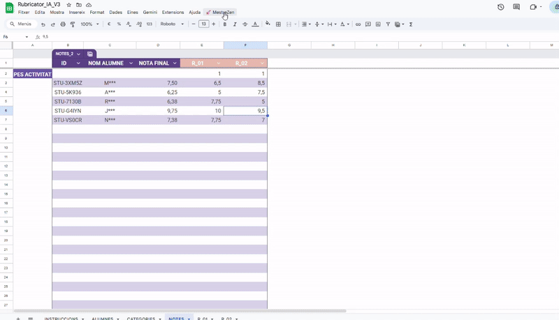Generació de Rúbriques LOMLOE amb IA a InstaNota